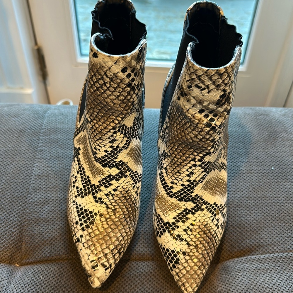 Women’s python ankle chelsea boot